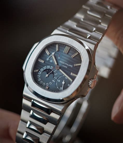 patek philippe nautilus moonphase blue|Patek Philippe Nautilus 5712 price.